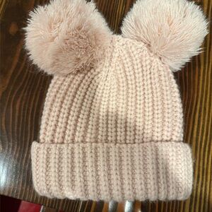 Karl Lagerfeld Light Pink Knit Winter Hat